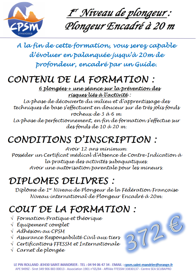 formation niveau 1