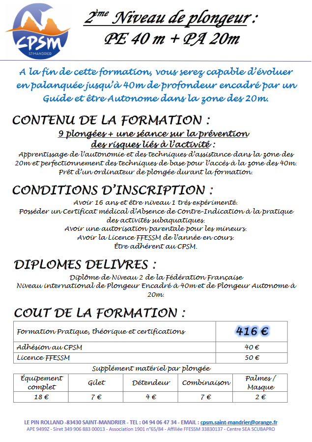 formation niveau 2