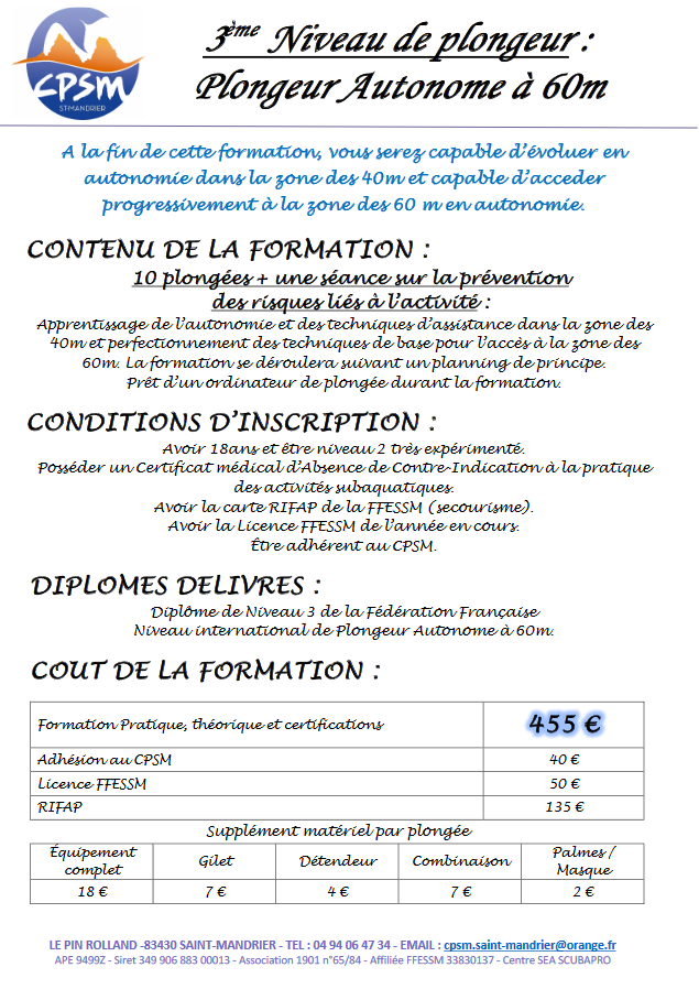 formation niveau 3